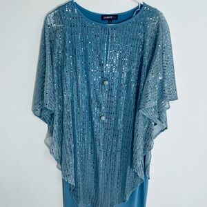 Glamour Blue Sequin Women's dress